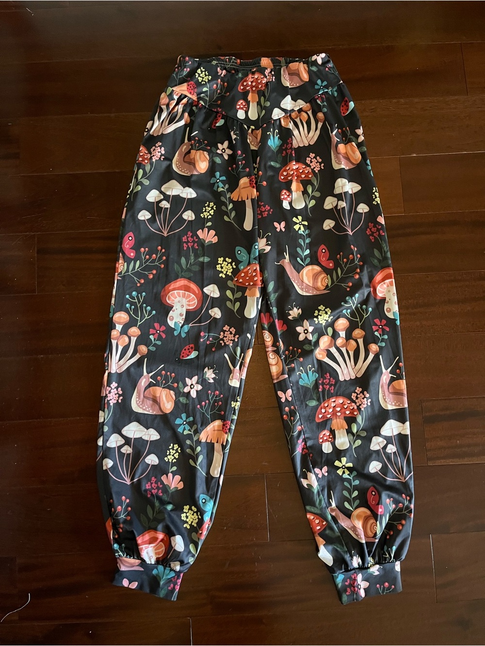 Mushroom print joggers